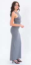 Sleeveless bodycon with slit