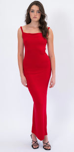 Aurora cowl neck Spaghetti Strap Bodycon