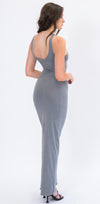 Sleeveless bodycon with slit