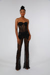 Black Chante Lace Bell Bottom