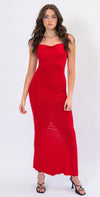 Aurora cowl neck Spaghetti Strap Bodycon