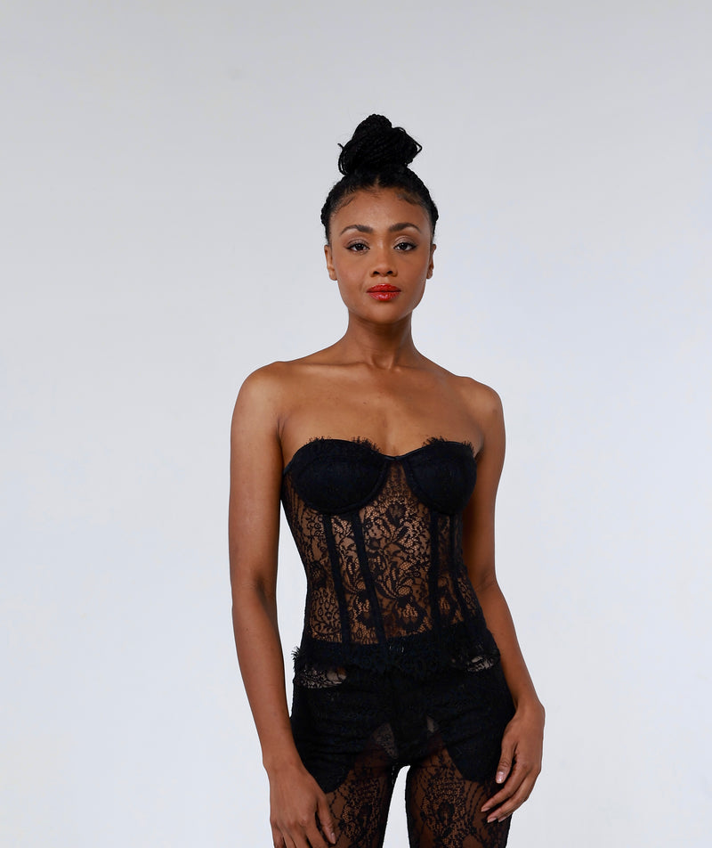 Black Chante Lace Corset