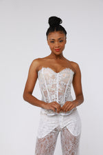 White Embellishment Corset