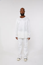 Men’s White Flare Pants