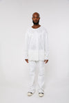 Men’s white rose knit long sleeve