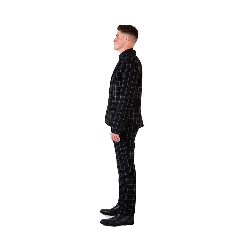 Windowpane Double Breast Suit