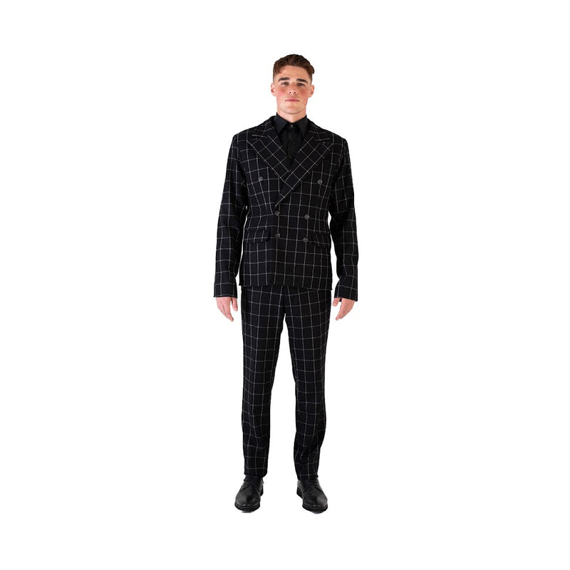 Windowpane Double Breast Suit