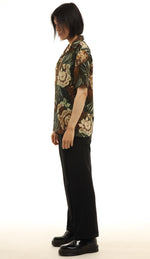 Men's Flower print bowling shirt