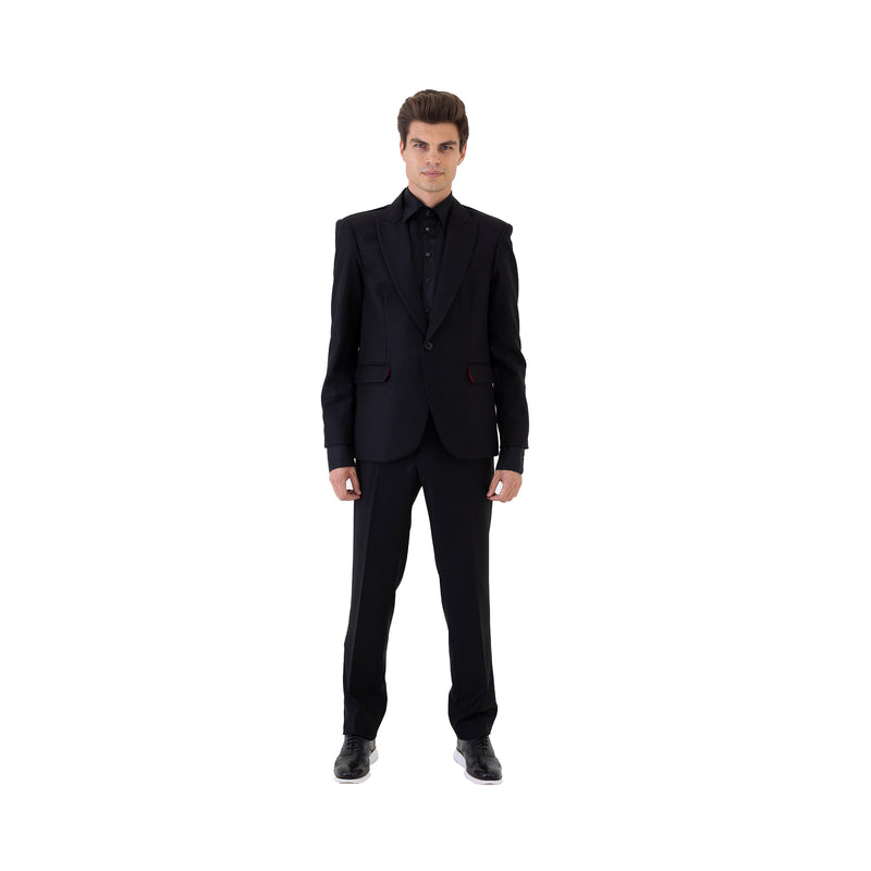 Men’s Single Breasted Blazer Jacket with  Suit Pants