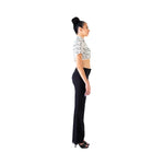 Georgette low rise Bellbottoms with suit pockets