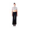 Silk Chiffon Crop Button up